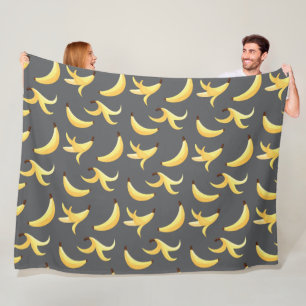 Funny Banana Pun Party pattern colourful - editabl Fleece Blanket