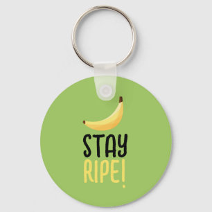Funny Banana Pun Party pattern colourful - editabl Keychain