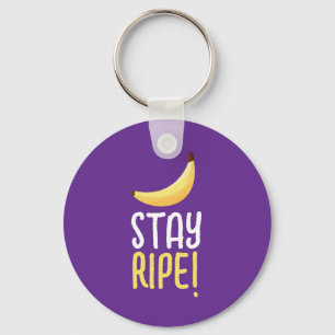 Funny Banana Pun Party pattern colourful - editabl Keychain