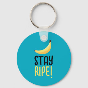 Funny Banana Pun Party pattern colourful - editabl Keychain