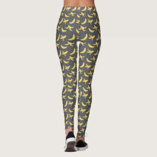 Funny Banana Pun Party pattern colourful - editabl Leggings
