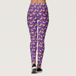 Funny Banana Pun Party pattern colourful - editabl Leggings
