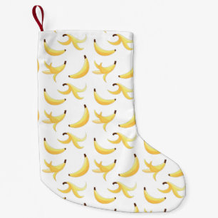 Funny Banana Pun Party pattern colourful - editabl Small Christmas Stocking