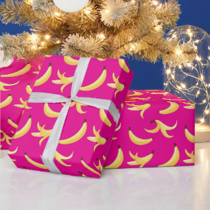 Funny Banana Pun Party pattern colourful - editabl Wrapping Paper