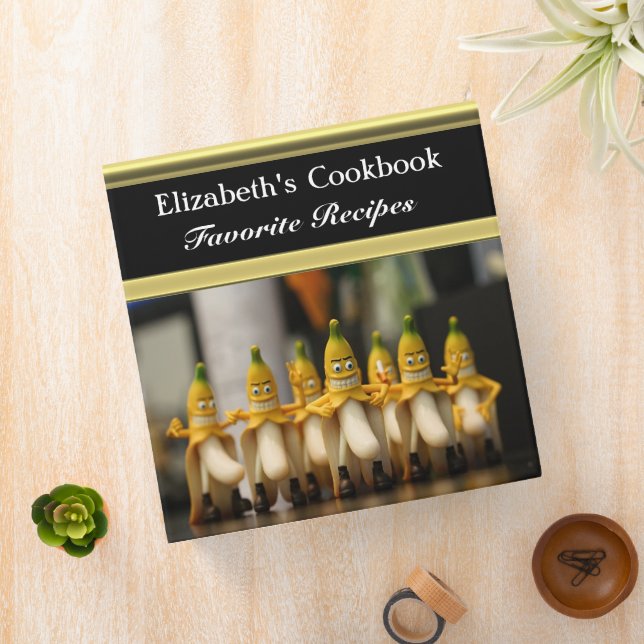 Funny banana recipe cookbook binder (In Situ)