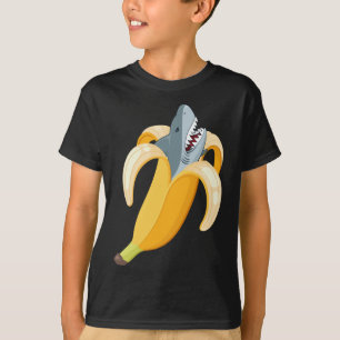 Funny Banana Shark Bananas Fruit Sea Animal Lover T-Shirt