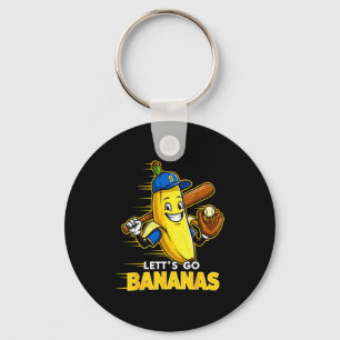 Funny Banana Shirts Gift Fruit Lovers Boys Lets Go Keychain