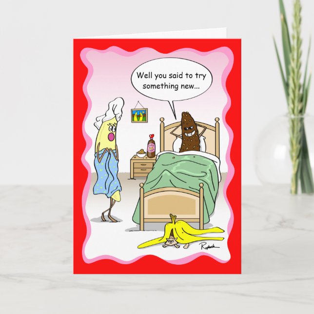 Funny Banana Valentine's Day Card - Cartes personn (Devant)