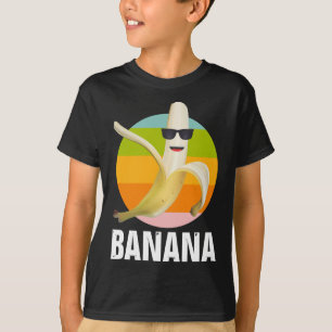 Funny Banana Wearing Sunglasses Retro Design Fruit T-Shirt