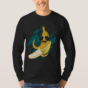 Funny Banana With Sunglasses Potassium Healthy Fru T-Shirt