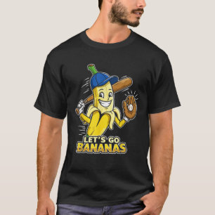 Funny Bananas Gift Fruit Lovers Boys Lets Go Banan T-Shirt