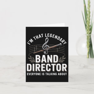 Funny Band Director Music Teacher Back To School  Card
