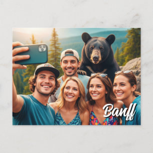 Funny Banff National Park Canada Black Bear Postcard