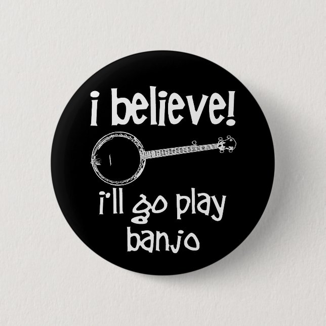 Funny Banjo 2 Inch Round Button (Front)