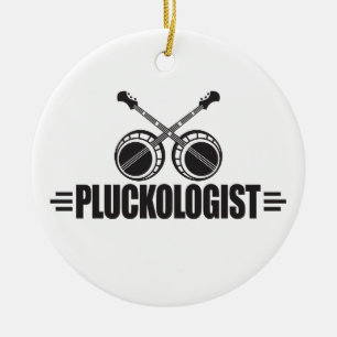 Funny Banjo Player Ceramic Ornament