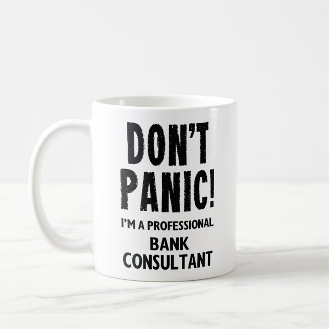 Funny Bank Consultant Café Mug cadeau (Gauche)