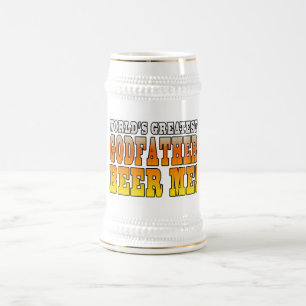 Funny Baptisms Birthdays Worlds Greatest Godfather Beer Stein