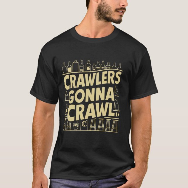 Funny Bar Crawler Team Party T-Shirt (Front)