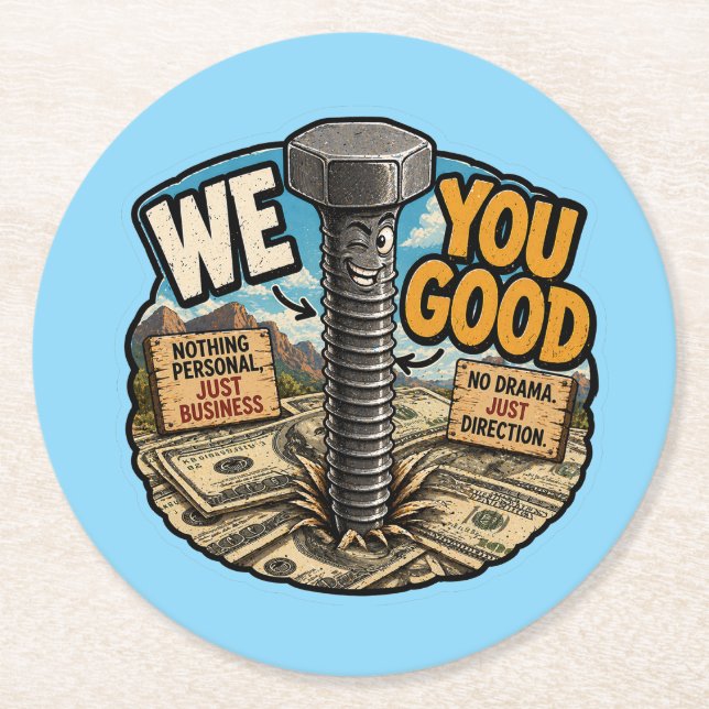Funny Bar Paper Coaster (Front)