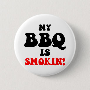Funny barbecue 2 inch round button