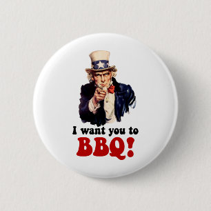 Funny barbecue 2 inch round button