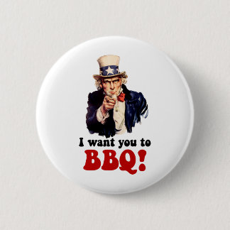 Funny barbecue 2 inch round button