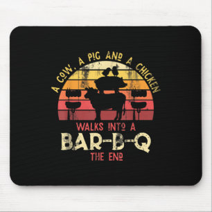 Funny Barbecue Smoked Meat Lover Gift Idea Bbq _1 Mouse Pad
