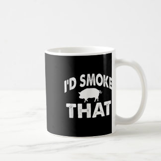 Funny Barbecue Tee Id Smoke That Pig Bbq Novelty  Coffee Mug