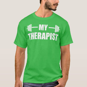 Funny Barbell Design For Men Women Weight Lifting  T-Shirt