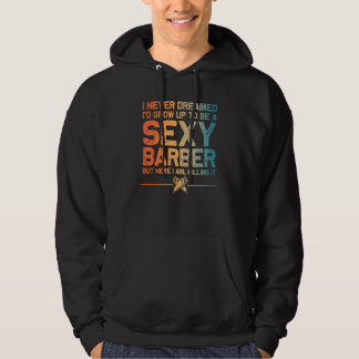 Funny Barber Men Dad Barbershop Hairdresser Hairst Hoodie