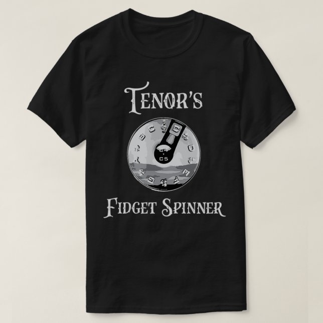 Funny Barbershop Pitch pipe Fidget Spinner Tenor B T-Shirt (Design Front)