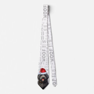 Funny Barbet Christmas Dog Lover Tie