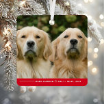Funny Bark Humbug Dog Photo Christmas Personalized Metal Ornament<br><div class="desc">Celebrate the holidays with a touch of humour and charm with our Funny Bark Humbug Dog Photo Christmas Personalized Metal Ornament! This playful ornament is perfect for pet owners who love to showcase their furry friends with a little seasonal sass. Featuring the cheeky "Bark Humbug" phrase, this ornament lets you...</div>
