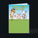 Funny Barn Animals Father's Day Card<br><div class="desc">You can bet the farm that Dad will get a kick out of this funny cartoon Father's Day card that features some barnyard animals. Wish Dad a Happy Father's Day and apologize for acting like you were raised in a barn! Thank you for choosing this original design by © Chuck...</div>