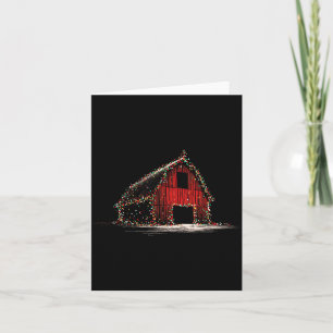 Funny Barn Christmas Graphics Lights Lover Farm Fa Card