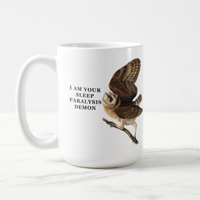 Funny Barn Owl Shirt  Coffee Mug (Left)