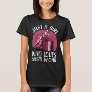 Funny Barrel Racing Art For Girls Women Barrel Rac T-Shirt