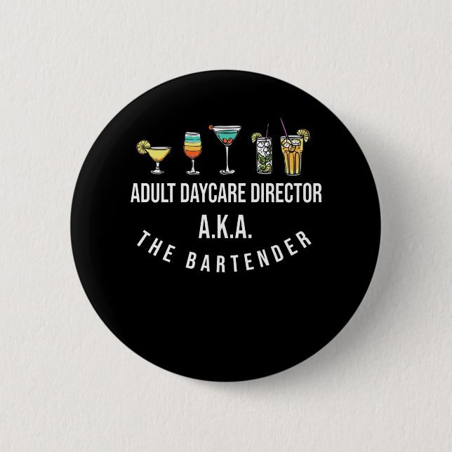 Funny Bartender Alcohol Mixer Barkeeper Jokes 2 Inch Round Button (Front)
