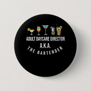 Funny Bartender Alcohol Mixer Barkeeper Jokes 2 Inch Round Button