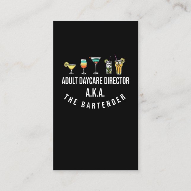 Funny Bartender Alcohol Mixer Barkeeper Jokes Business Card (Front)