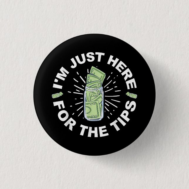 Funny Bartender Just  1 Inch Round Button (Front)