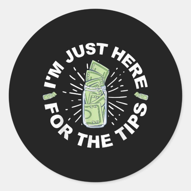 Funny Bartender Just  Classic Round Sticker (Front)