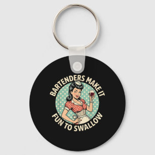 Funny Bartenders Make Fun to Swallow Bartending Keychain