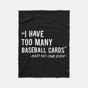 Funny Baseball Cards Collector Gift T Shirt  Fleece Blanket