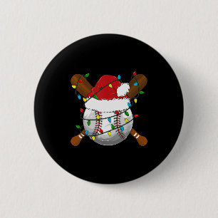Funny Baseball Christmas Matching Family Pyjamas X 2 Inch Round Button