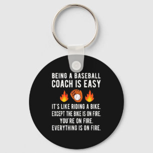 Funny Baseball Coach Gifts Baseball Coaching Baseb Keychain