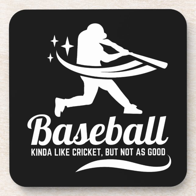 Funny Baseball Cricket Sports Quote Coaster (Front)