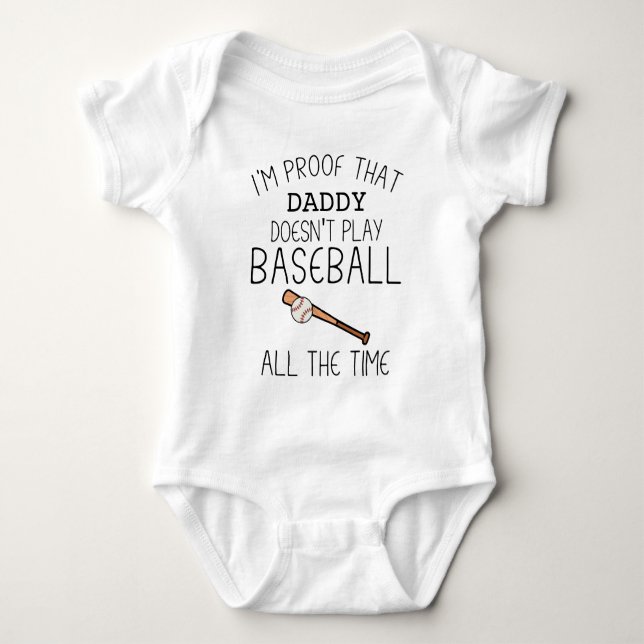 Funny Baseball Daddy | Baseball Catcher Baby Bodysuit (Front)