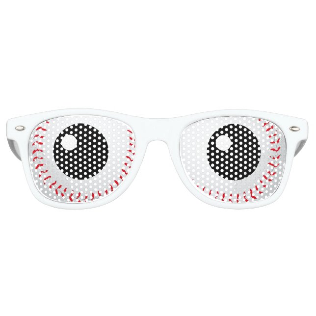 Funny Baseball Eyes | Humour Retro Sunglasses (Front)