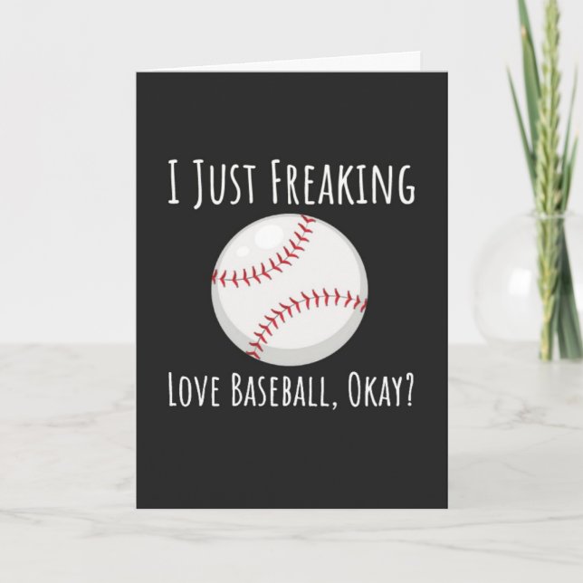 Funny Baseball Lover Cards Player Enthusiast Humor (Front)